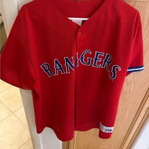 Majestic Red Rangers Youth Jersey